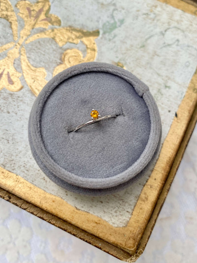 November Citrine Birthstone Stacking Ring