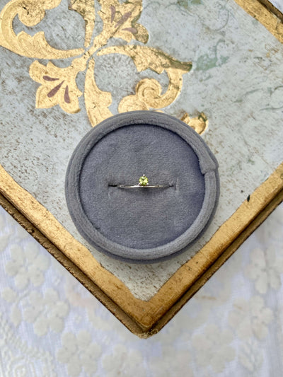 August Peridot Emerald Birthstone Stacking Ring