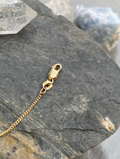 Dainty 10K Gold Curb Chain Bracelet