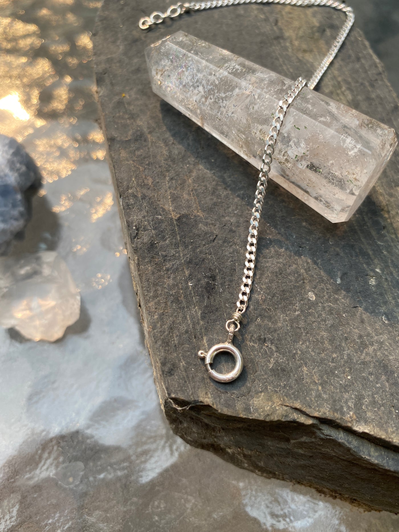 Bold Silver Curb Chain Bracelet