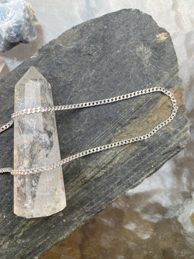 Bold Silver Curb Chain Bracelet