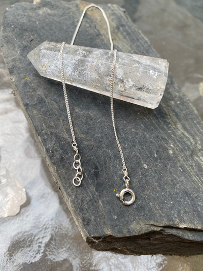 Dainty Silver Curb Chain Anklet