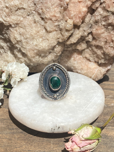 Vintage Malachite Statement Ring