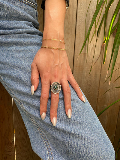 Vintage Malachite Statement Ring