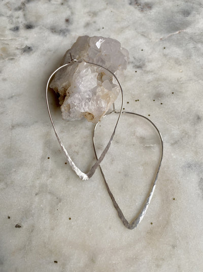 The Hammered Teardrop Dream in Sterling Silver - Small