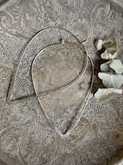 The Hammered Teardrop Hoop Dream in Sterling Silver - Large