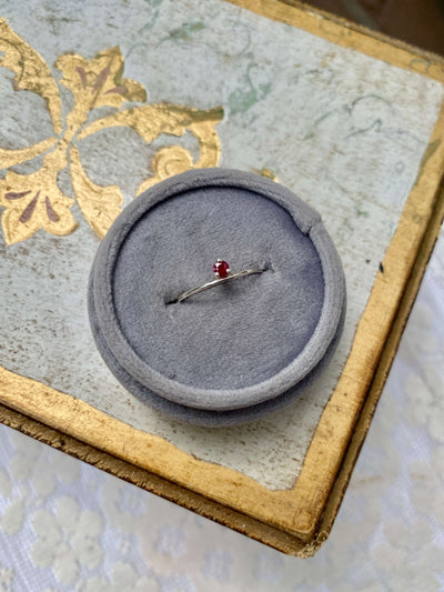 July Ruby Birthstone Stacking Ring