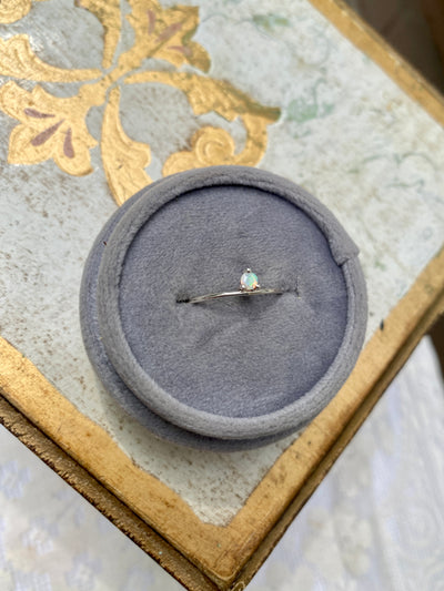 October Tourmaline / Opal Birthstone Stacking Ring