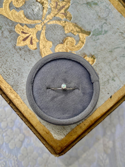 October Tourmaline / Opal Birthstone Stacking Ring
