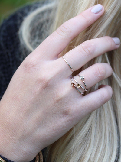 Small Kissed by a Rose Ring in 10K Rose Gold