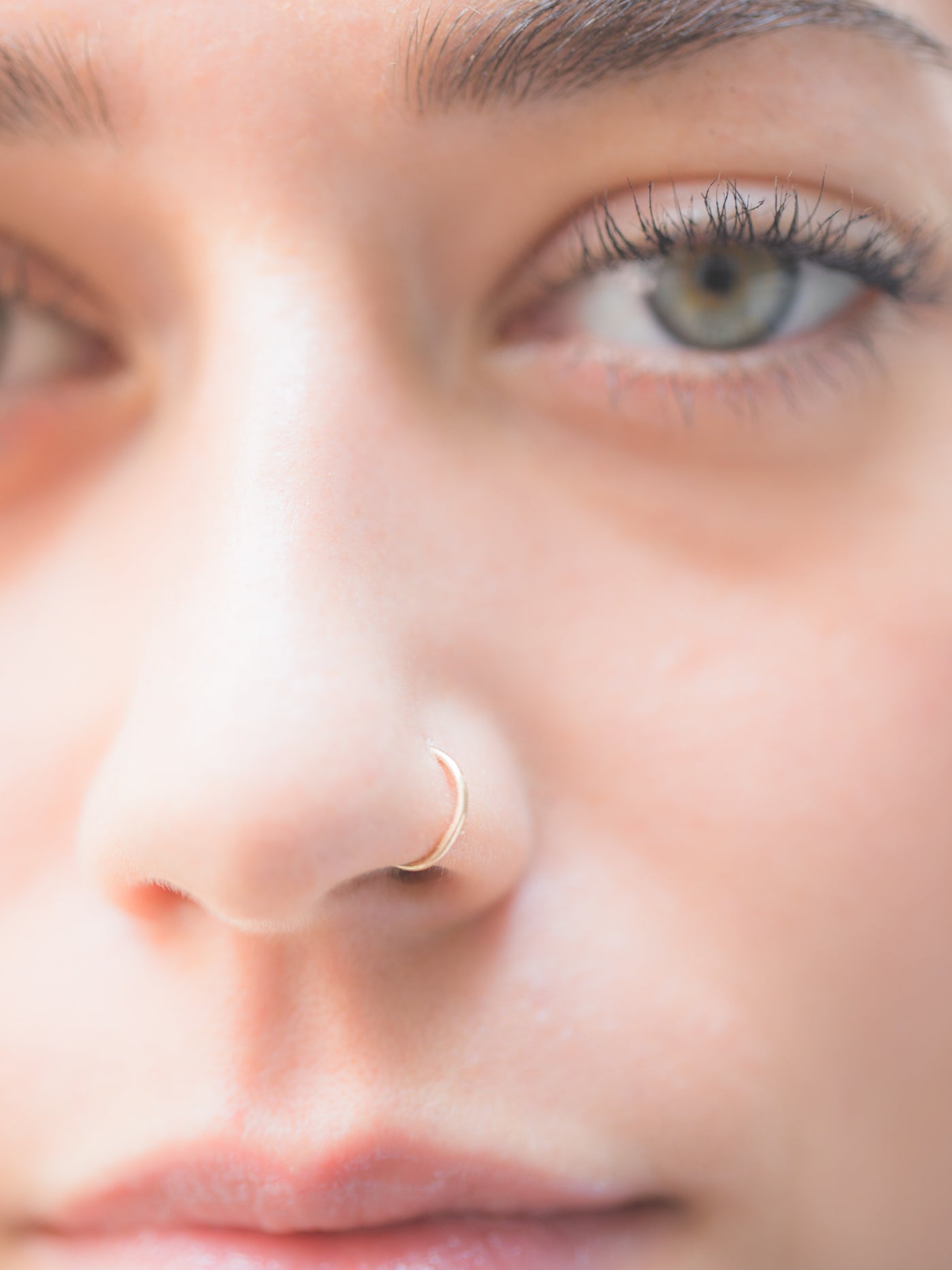 14kt Gold 24G Round Nose Hoop - Walmart.com