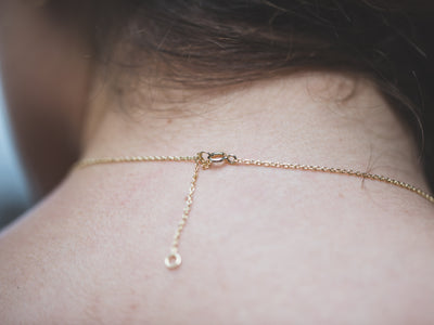 Small Rose Gold Layering Bar Necklace