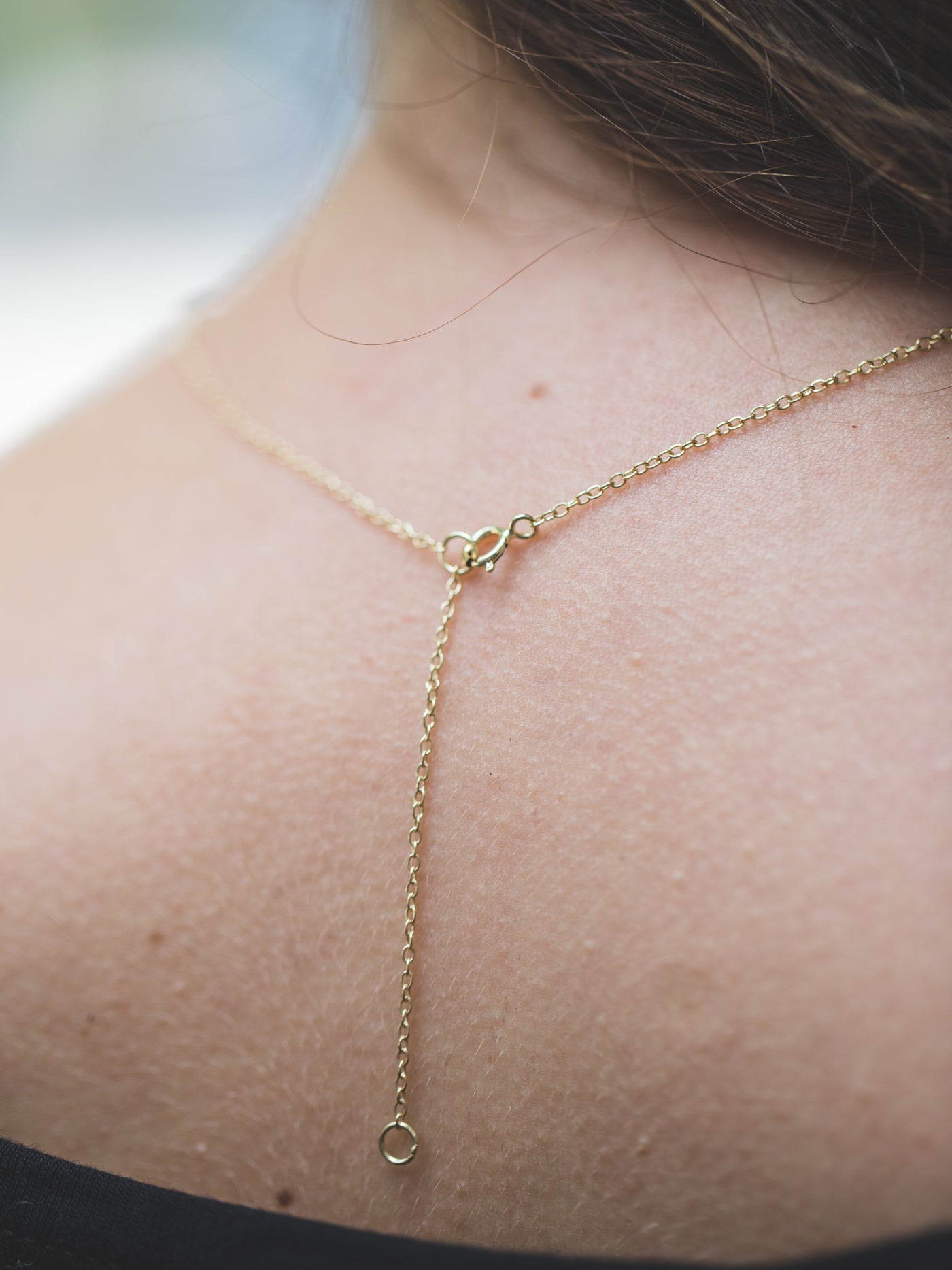 Small Yellow Gold Layering Bar Necklace