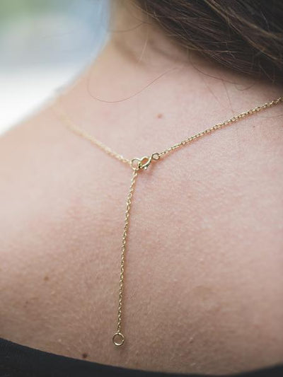 Large Yellow Gold Layering Bar Necklace
