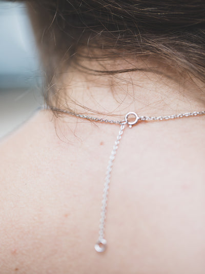 Small Silver Layering Bar Necklace